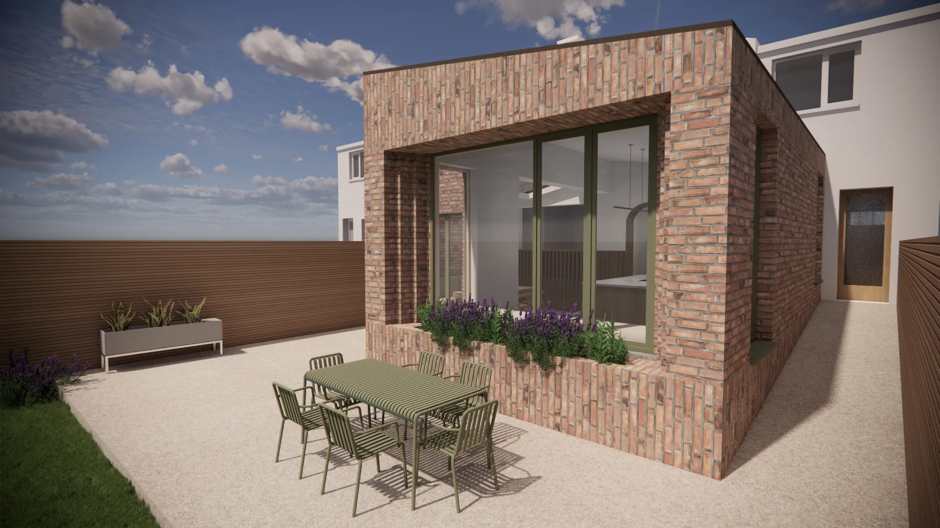 Outdoor patio with garden fornitures