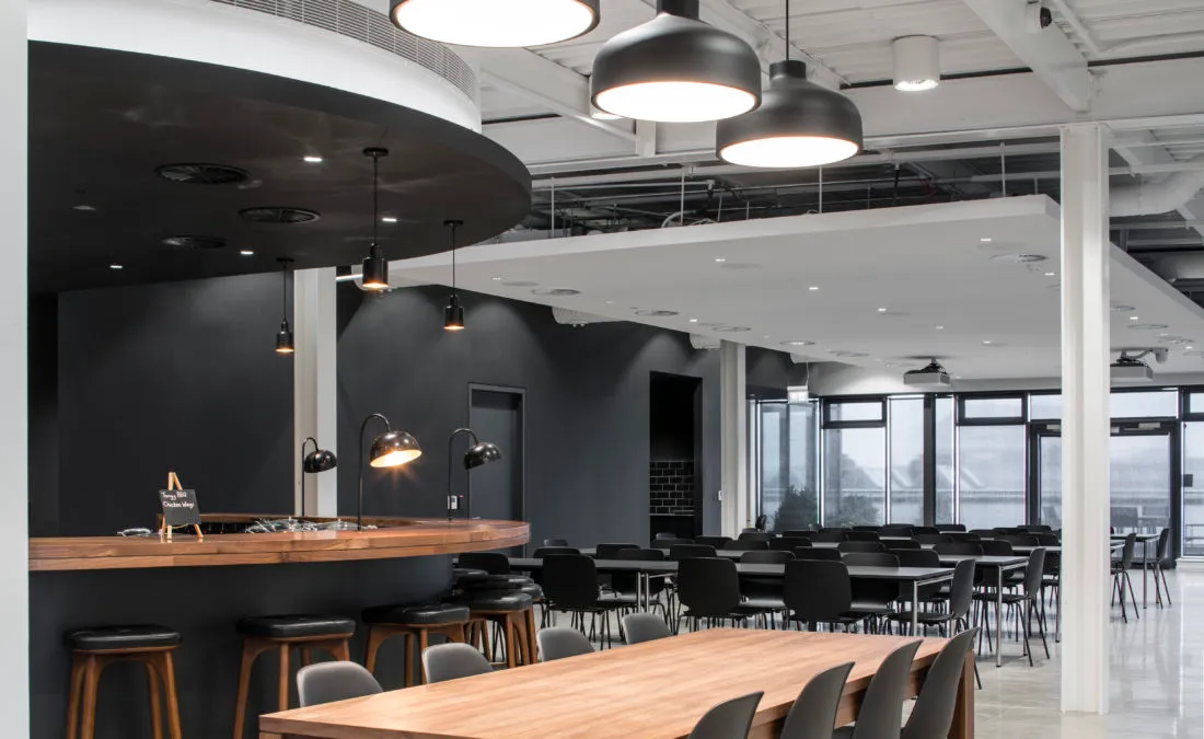 Squarespace office, kitchen area